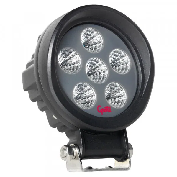 BZ101-5 – GROTE PERLUX Work Light, 6 High Performance LED Pedestal Mount Flood Pattern Round Polycarbonate Lens Black...